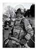Firefighter Holding Hose