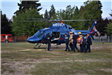 Firefighters getting into Helicopter