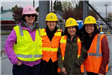 Staff visiting the Construction of the New Library Building