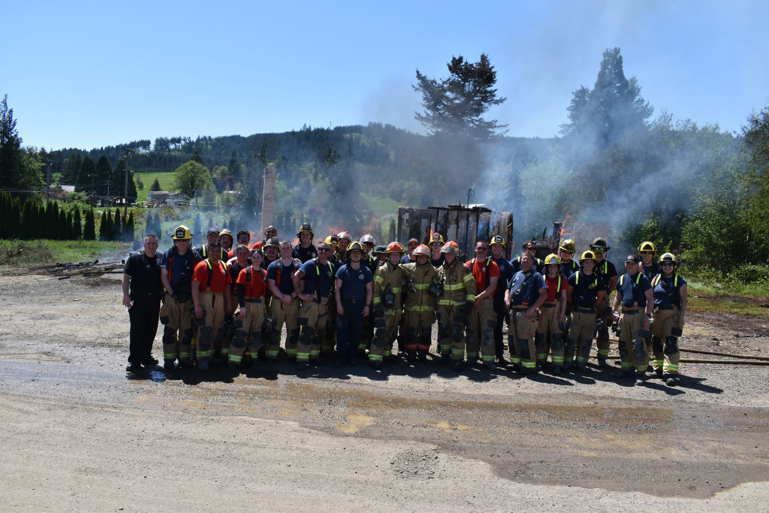 Firefighter group photo in Field
