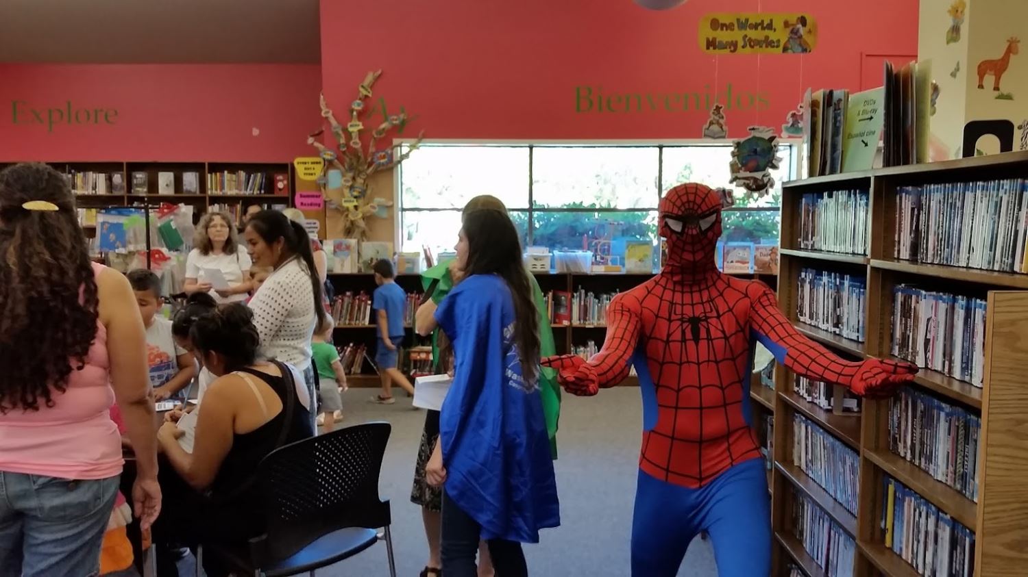 Staff Member in Spiderman Costume