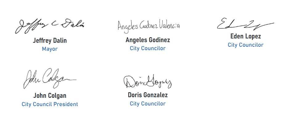 City Council Signatures
